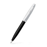 Sheaffer 100 Ballpoint Pen Gift Set - Gloss Black Brushed Chrome with A5 Notebook - Picture 1